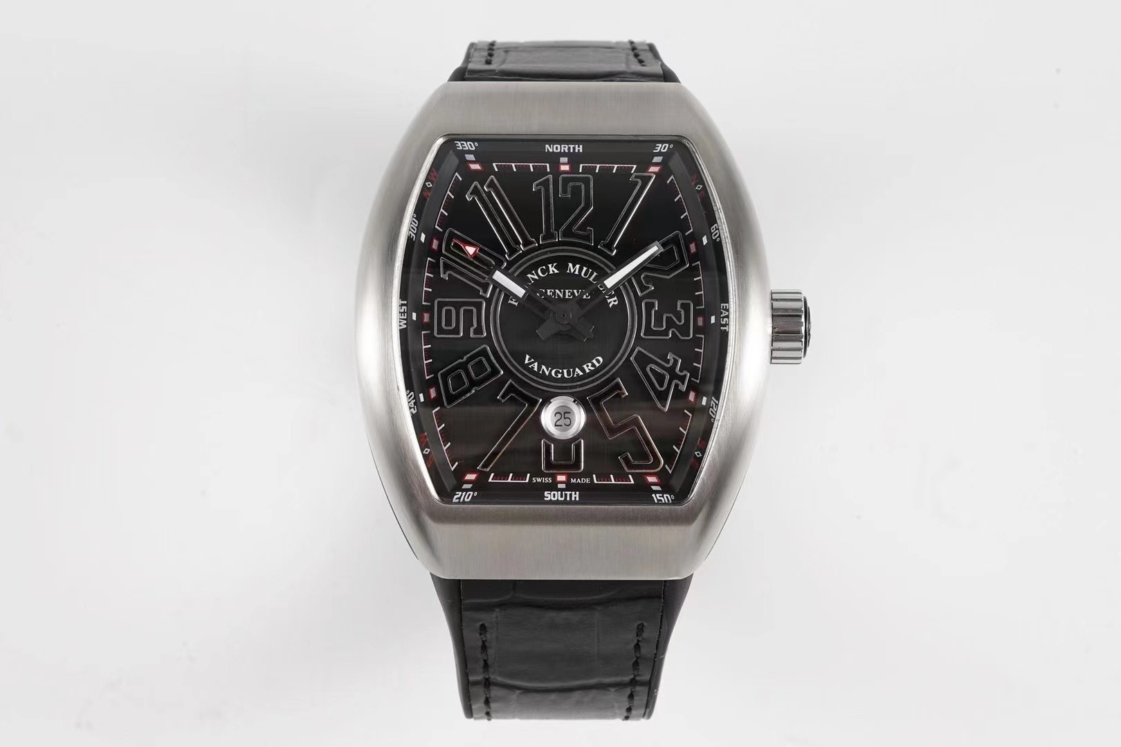 Franck Muller Vanguard 45mm V45SCDTACNR Black Arabic Dial Black Strap B&P