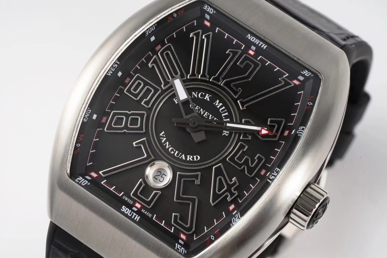 Franck Muller Vanguard 45mm V45SCDTACNR Black Arabic Dial Black Strap B&P