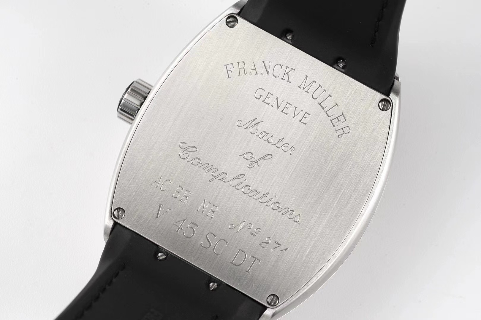 Franck Muller Vanguard 45mm V45SCDTACNR Black Arabic Dial Black Strap B&P