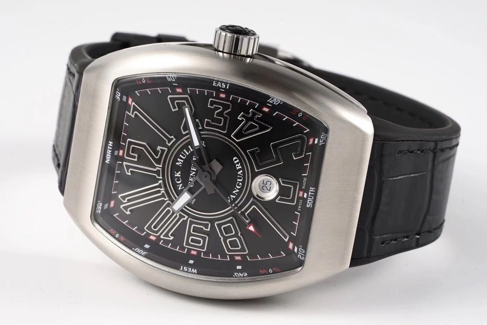Franck Muller Vanguard 45mm V45SCDTACNR Black Arabic Dial Black Strap B&P