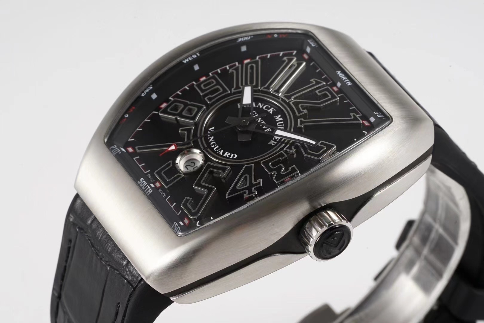 Franck Muller Vanguard 45mm V45SCDTACNR Black Arabic Dial Black Strap B&P