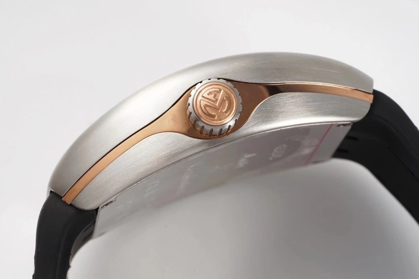 Franck Muller 1 1 watch steel case black face black hour markers