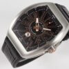 Franck Muller 1 1 watch steel case black face black hour markers