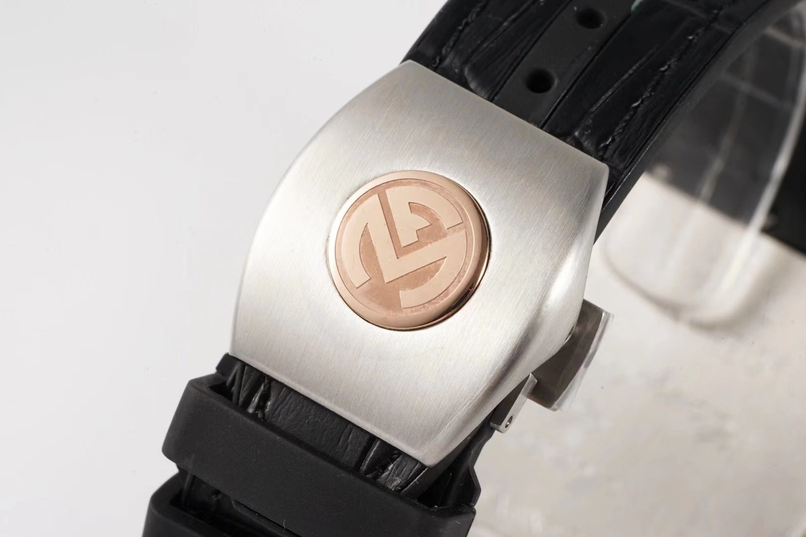 Franck Muller 1 1 watch steel case black face black hour markers