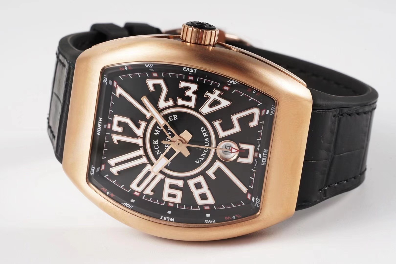Franck Muller Vanguard 18k Rose Gold 44mm Case Diameter Date Ref. V 45 SC DT