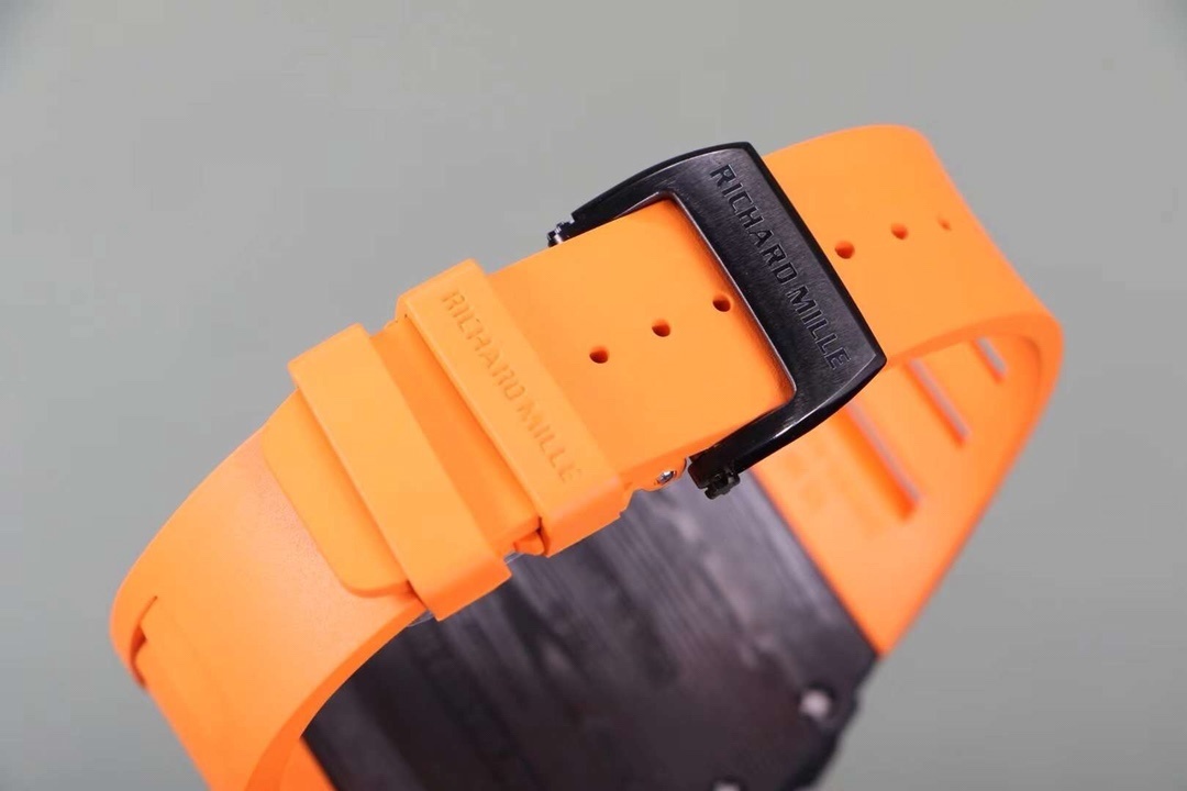 RM 035-01 Rafael Nadal NTPT Carbon on Orange Rubber Strap