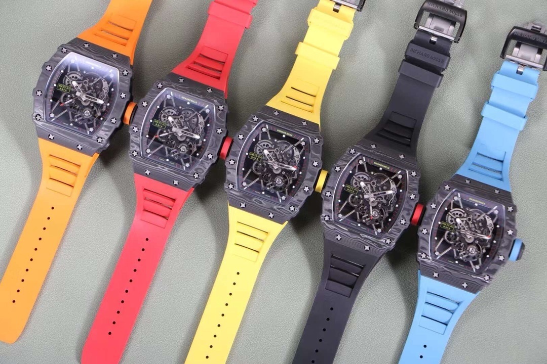 RM 035-01 Rafael Nadal NTPT Carbon on Orange Rubber Strap