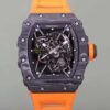 RM 035-01 Rafael Nadal NTPT Carbon on Orange Rubber Strap
