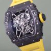Top-grade watches 02039 Swiss Replica Richard Mille RM 35-02 Watch For Men – Skeleton Dial, Yellow Rubber Strap, Luxury Sport Design