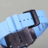 Richard Mille RM 35-02 Swiss NTPT Carbon Fiber Case, Blue Rubber Strap Watch
