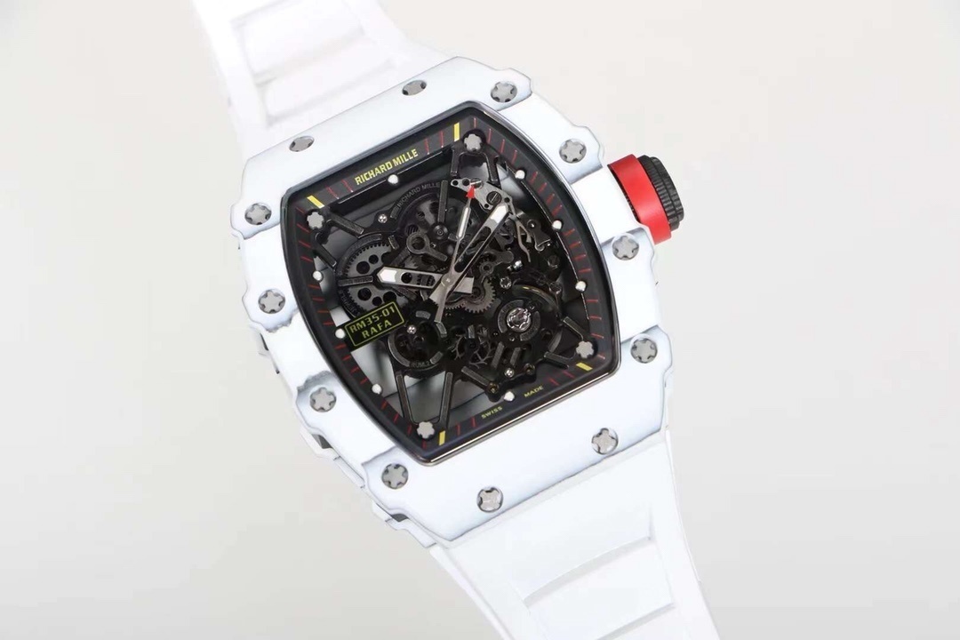Richard Mille watch  RM 027-02 white strap Tourbillon