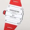 RM 035-01 Rafael Nadal White NTPT on Red Rubber Strap