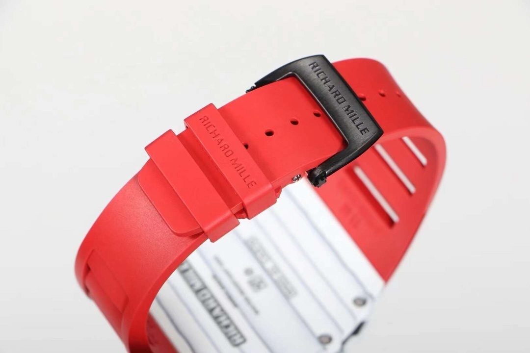 RM 035-01 Rafael Nadal White NTPT on Red Rubber Strap