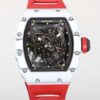 RM 035-01 Rafael Nadal White NTPT on Red Rubber Strap