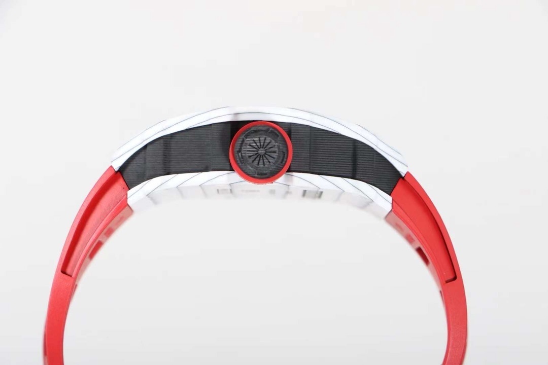 RM 035-01 Rafael Nadal White NTPT on Red Rubber Strap