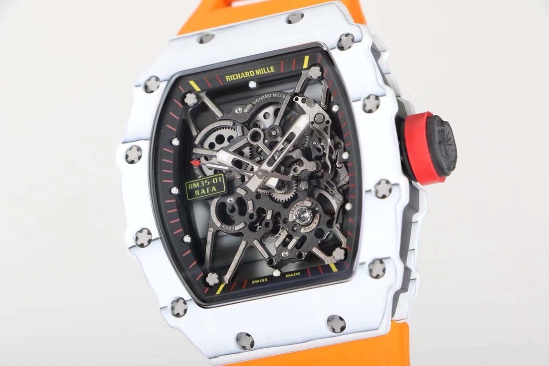 RM 027-02 Tourbillon Rafael Nadal White NTPT on Orange