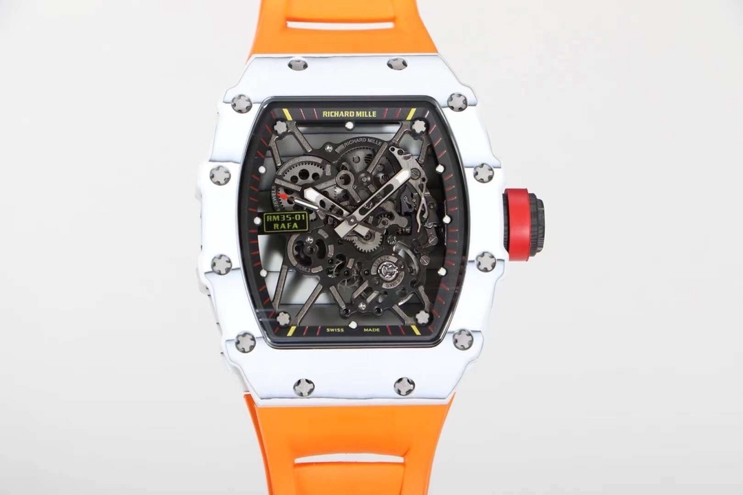 RM 027-02 Tourbillon Rafael Nadal White NTPT on Orange