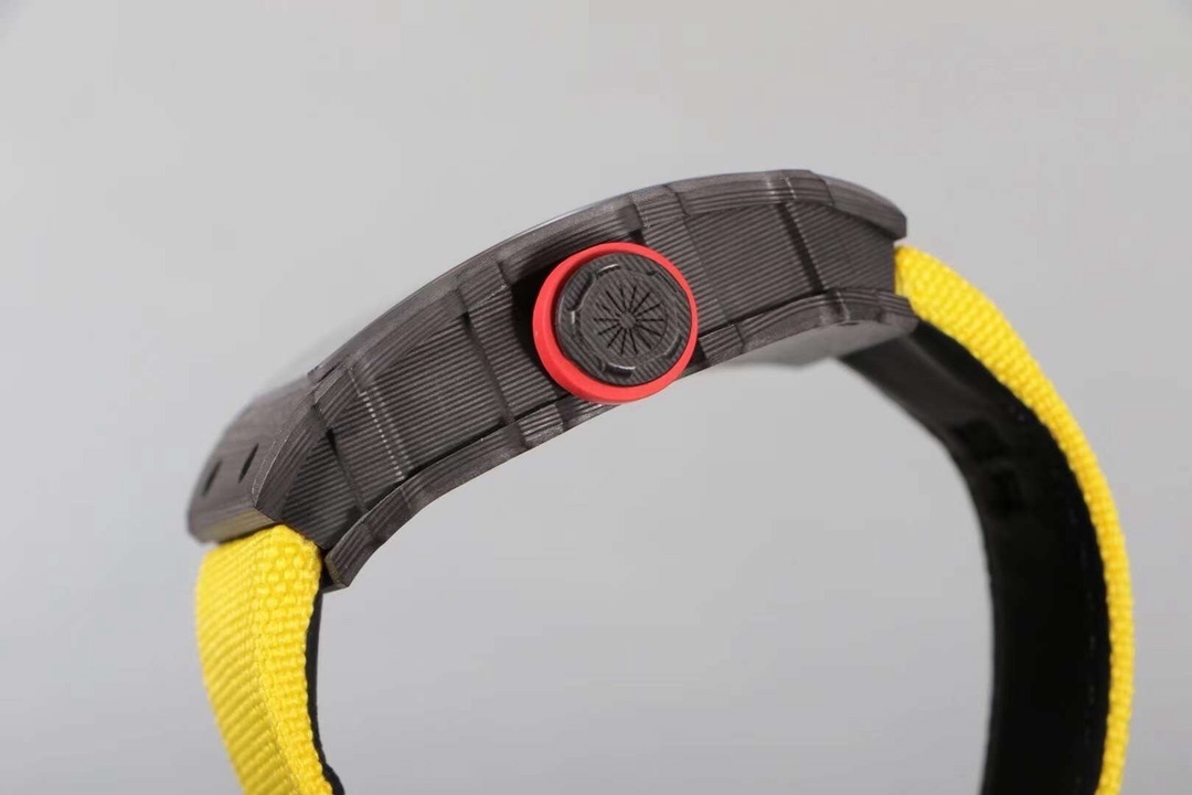 Richard Mille RM 35-02 Watch For Men – Skeleton Dial, Yellow Rubber Strap, Luxury Sport Design