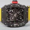 Richard Mille RM 35-02 Watch For Men – Skeleton Dial, Yellow Rubber Strap, Luxury Sport Design