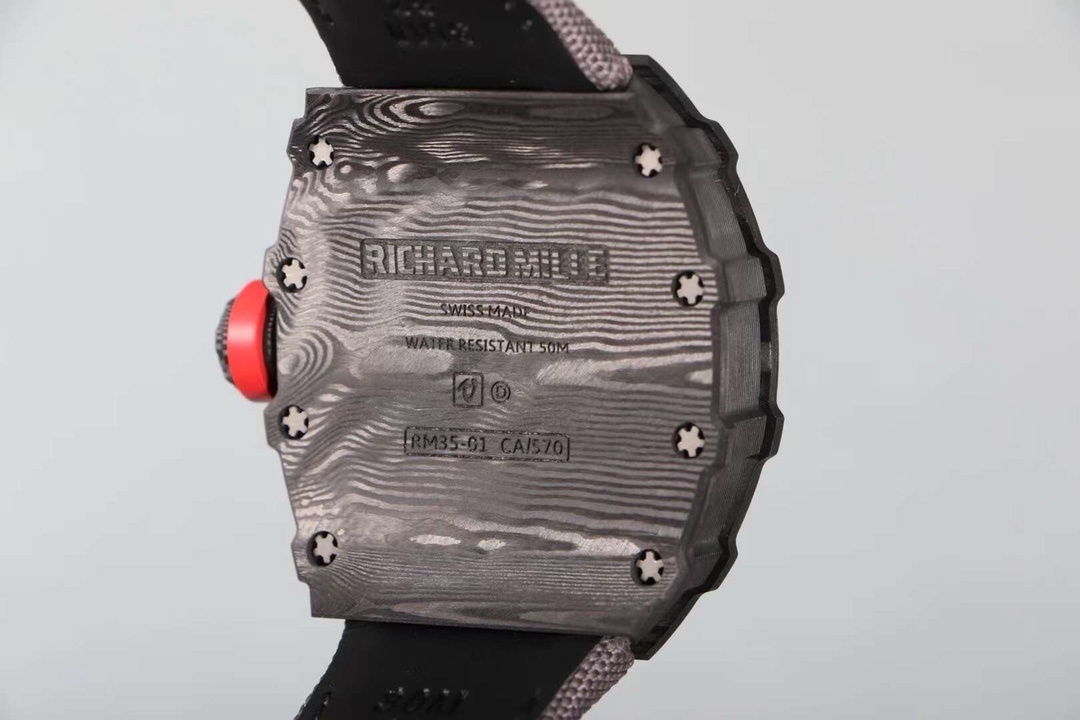 Top-grade watches 02229 Richard Mille RM 35-01 Rafael Nadal Replica Swiss Watch – Skeleton Dial, NTPT Carbon Case, Black Rubber Strap