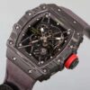 Top-grade watches 02229 Richard Mille RM 35-01 Rafael Nadal Replica Swiss Watch – Skeleton Dial, NTPT Carbon Case, Black Rubber Strap