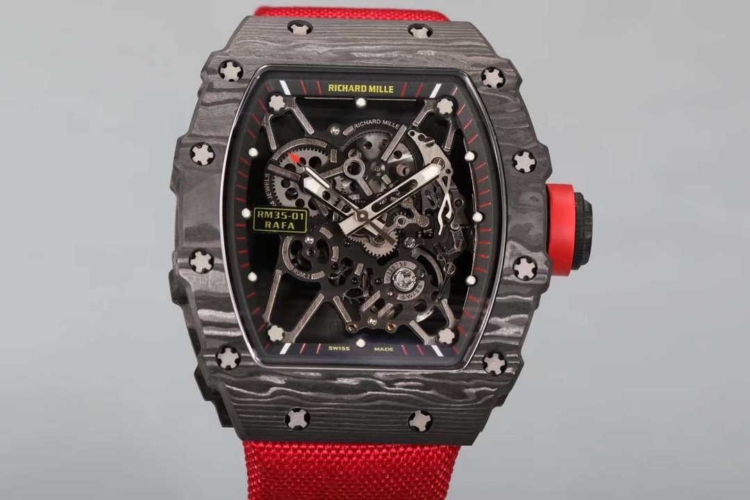 RICHARD MILLE RM35-01 REPLICA WATCHES FABRIC STRAP V2 BBR FACTORY 44MM