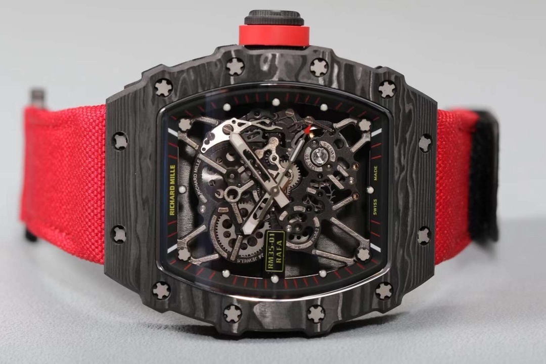 RICHARD MILLE RM35-01 REPLICA WATCHES FABRIC STRAP V2 BBR FACTORY 44MM