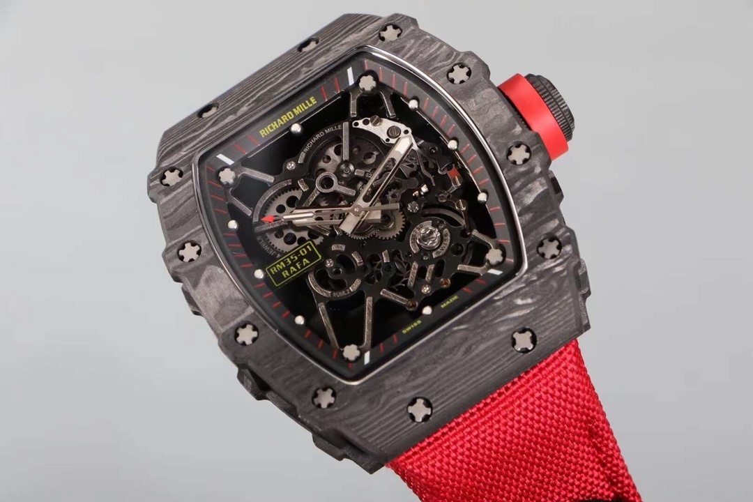 RICHARD MILLE RM35-01 REPLICA WATCHES FABRIC STRAP V2 BBR FACTORY 44MM