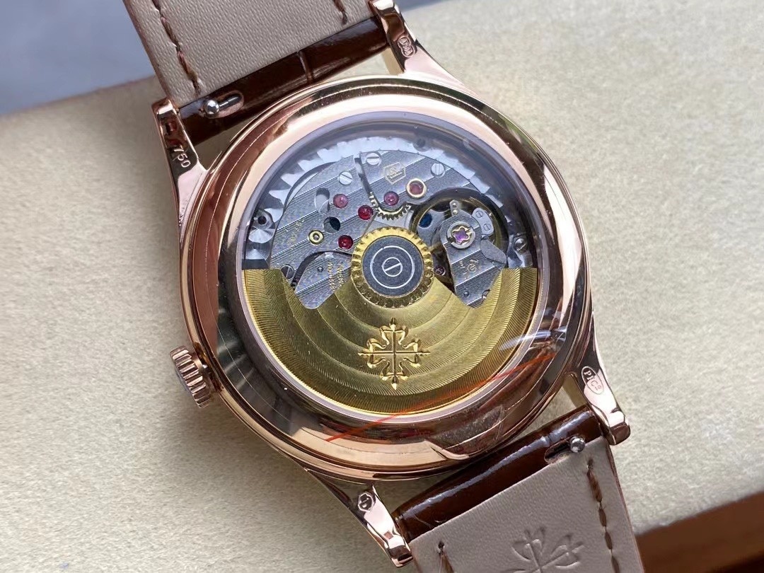 Patek Philippe Complications Annual Calendar 38.5mm Watch – Ref: 5396R-012 – Silver Moon-Phase Dial, 18K Rose Gold Brown Leather Strap