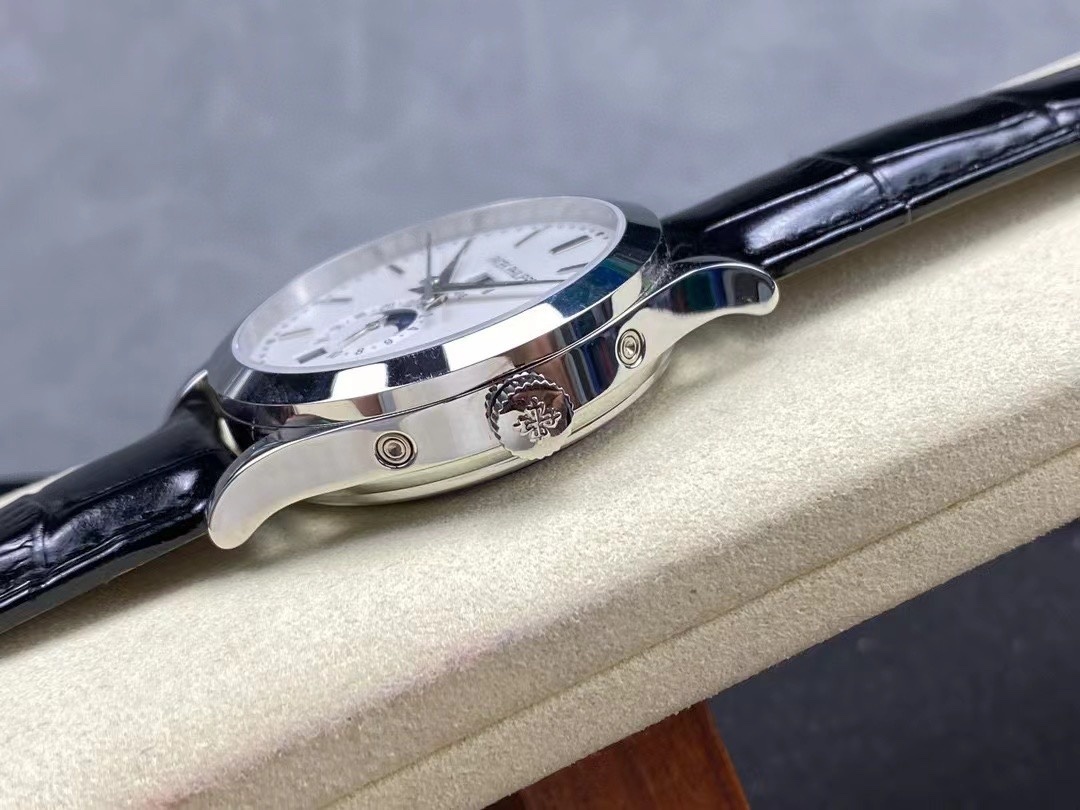 Top-grade watches 02359 atek Philippe Annual Calendar 5396G‑011 White‑Gold 38.5 mm Silver Dial