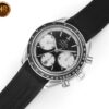 Omega  Speedmaster Racing Chronometer Automatic Black & Silver Chronograph Dial Rubber Strap Men's Watch 326.32.40.50.01.002