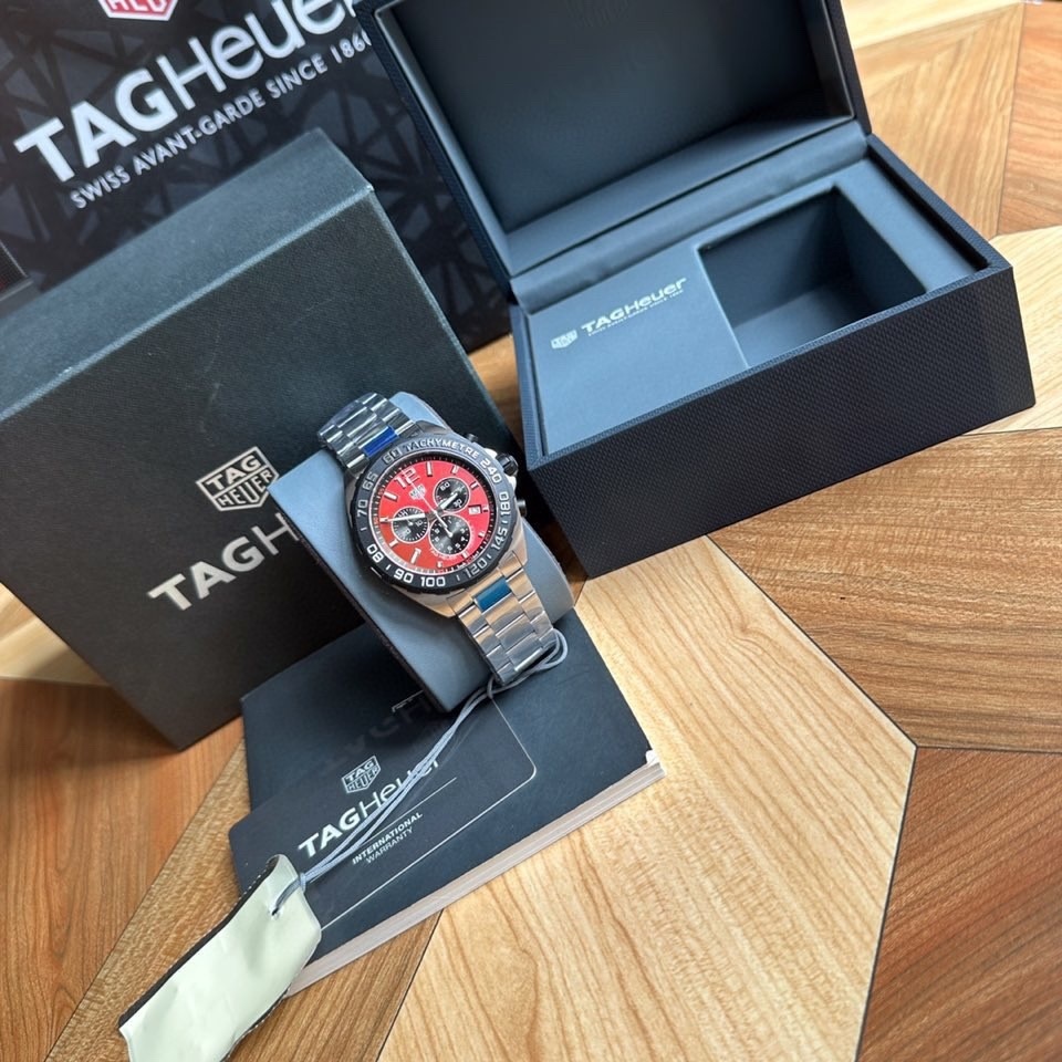 Top-grade watches 02659 TAG Heuer Formula 1 Quartz Red Dial Steel 43 mm Men's Watch CAZ101AN.BA0842