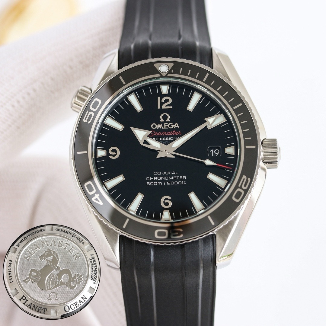 Omega Seamaster Planet Ocean 2201.50.00 Black Dial Bezel Stainless Steel 42mm