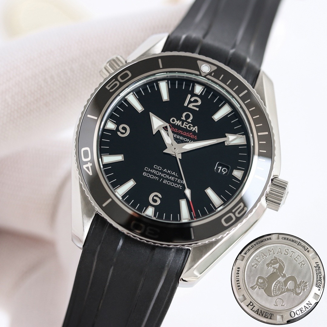 Omega Seamaster Planet Ocean 2201.50.00 Black Dial Bezel Stainless Steel 42mm