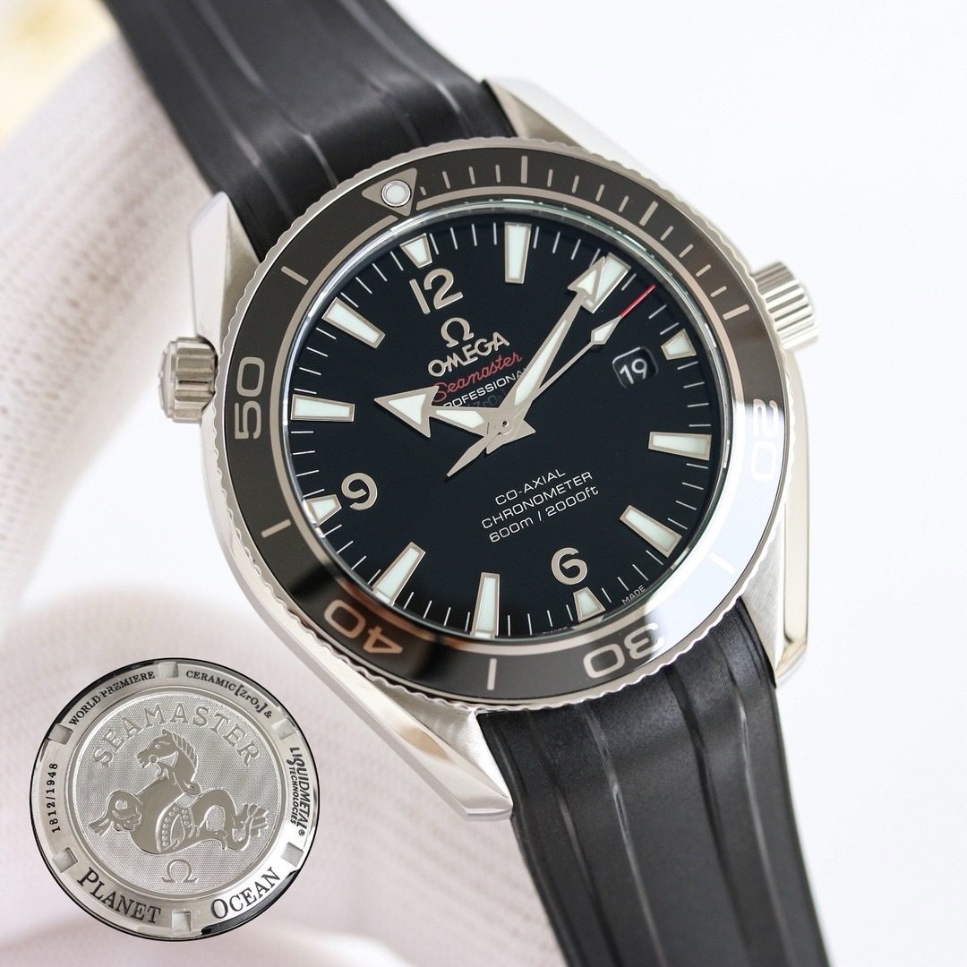 Omega Seamaster Planet Ocean 2201.50.00 Black Dial Bezel Stainless Steel 42mm