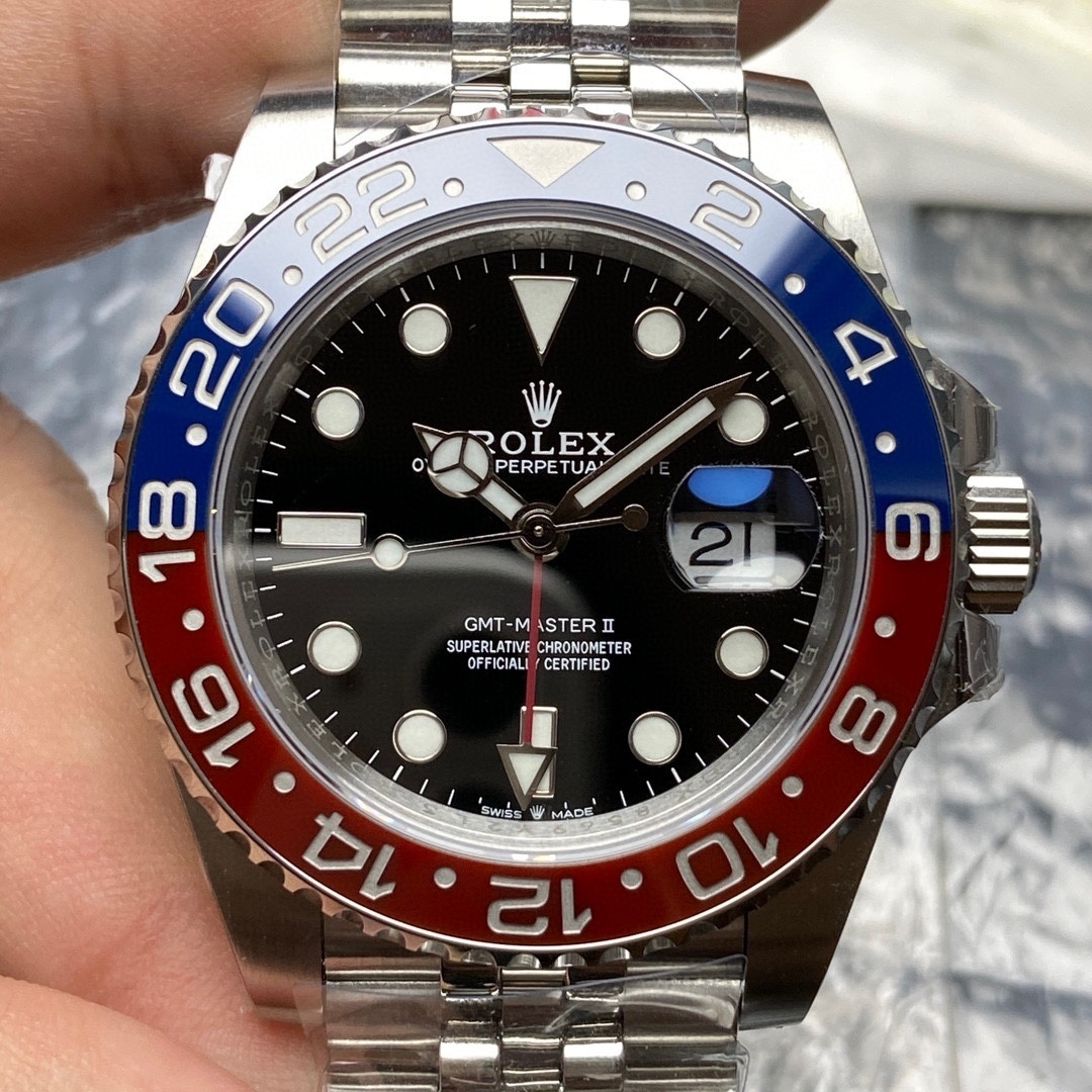 GMT-Master II  Oyster, 40 mm, Oystersteel  Reference 126710BLRO