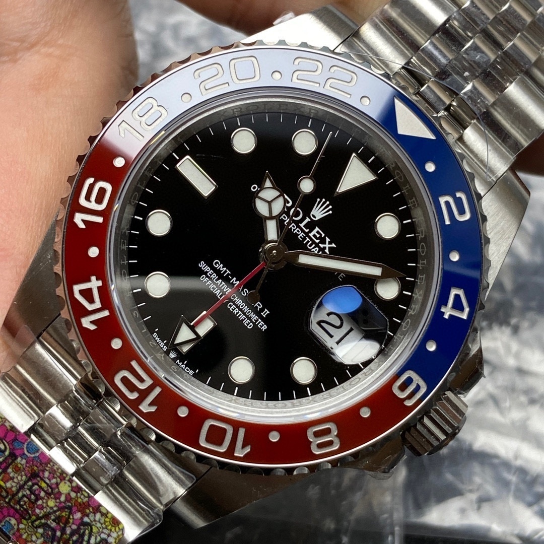 GMT-Master II  Oyster, 40 mm, Oystersteel  Reference 126710BLRO