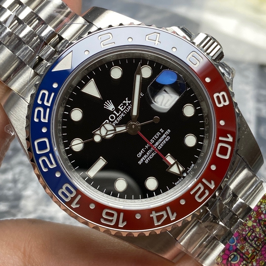 GMT-Master II  Oyster, 40 mm, Oystersteel  Reference 126710BLRO