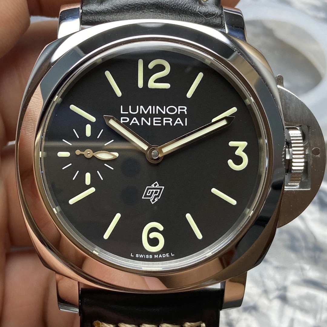 Panerai Luminor 44mm Watch – PAM01084 – Black Index Dial, Black Calfskin Leather Strap