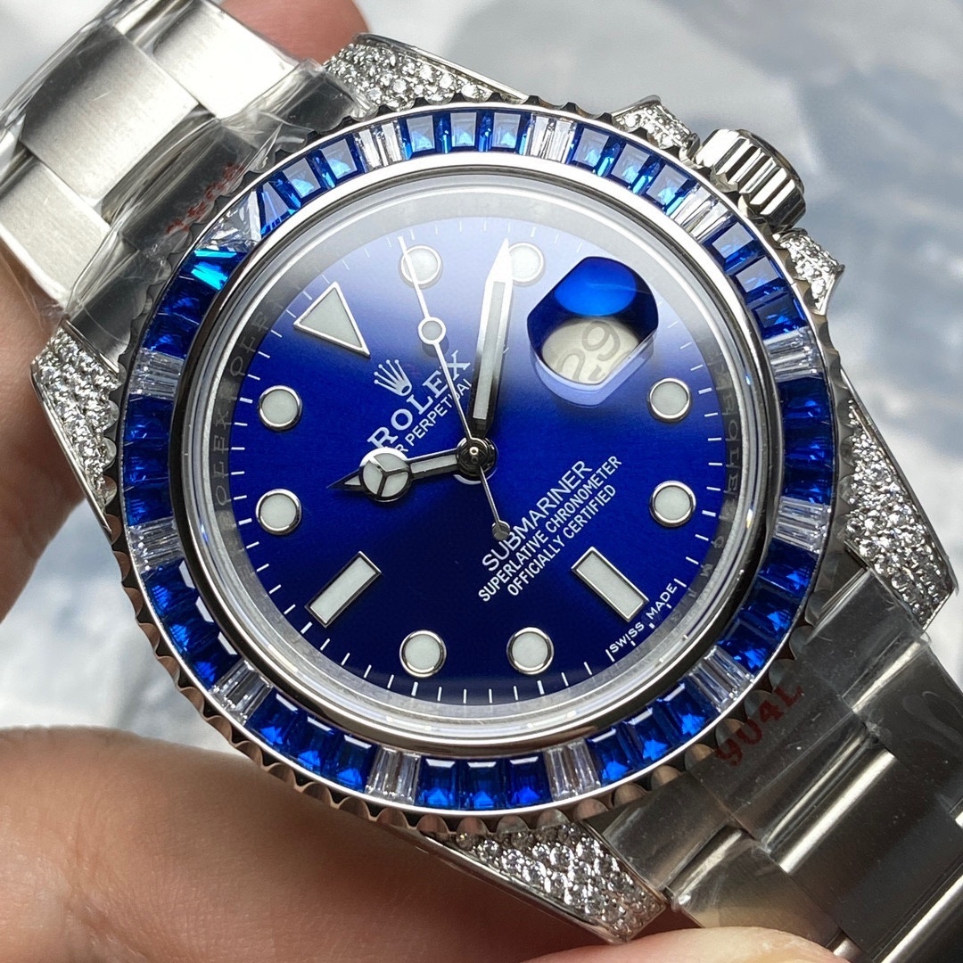 Top-grade watches 03199 Rolex Submariner 116610LN Steel 116659SABR Custom Natural Diamonds Lab Sapphires