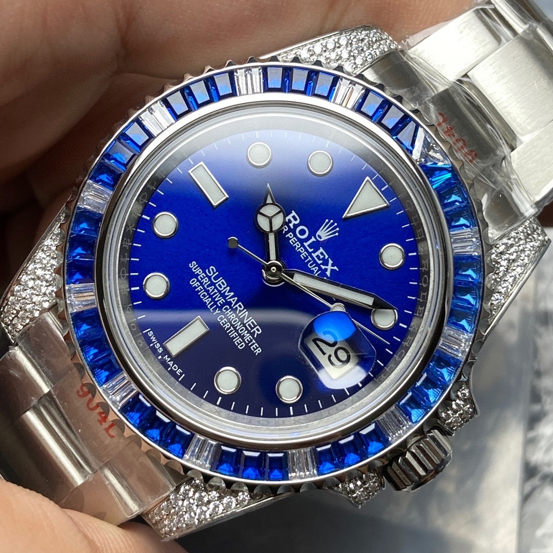 Top-grade watches 03199 Rolex Submariner 116610LN Steel 116659SABR Custom Natural Diamonds Lab Sapphires