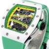 Top-grade watches 03399 RICHARD MILLE BEST COPY WATCH RM61-01 WHITE CERAMIC CASE RUBBER STRAP ZF FACTORY 43MM
