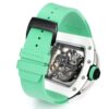 Top-grade watches 03399 RICHARD MILLE BEST COPY WATCH RM61-01 WHITE CERAMIC CASE RUBBER STRAP ZF FACTORY 43MM