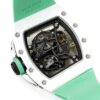 Top-grade watches 03399 RICHARD MILLE BEST COPY WATCH RM61-01 WHITE CERAMIC CASE RUBBER STRAP ZF FACTORY 43MM
