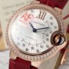 Cartier Rose Gold 18k RG Diamond Bezel and Dial Auto Ballon Bleu WJBB0081