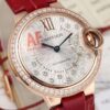 Cartier Rose Gold 18k RG Diamond Bezel and Dial Auto Ballon Bleu WJBB0081
