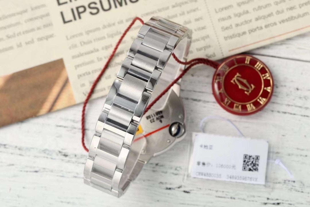 Cartier Ballon Bleu de Cartier Steel Diamond Bezel 33mm