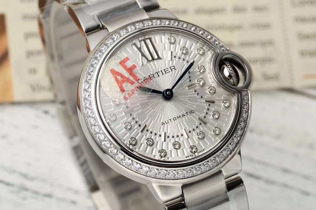 Cartier Ballon Bleu de Cartier Steel Diamond Bezel 33mm