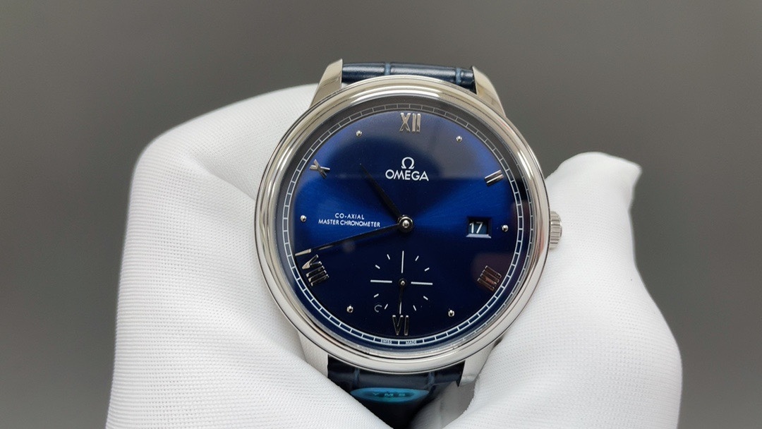 Omega De Ville Prestige 41 mm Blue Steel Watch 434.13.41.20.03.001