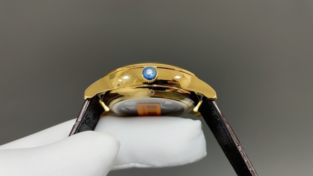 omega  De Ville Prestige Co-Axial Master Chronometer Small Seconds 41mm Automatic Champagne Dial Brown Leather Strap Men's Watch 434.23.41.20.08.001